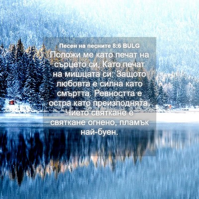 Picture 04 - Песен на песните 8:6 BULG - Положи ме като печат на - Bible Verse Picture