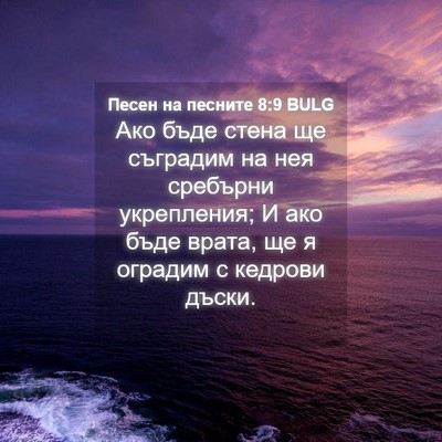 Picture 04 - Песен на песните 8:9 BULG - Ако бъде стена ще съградим - Bible Verse Picture