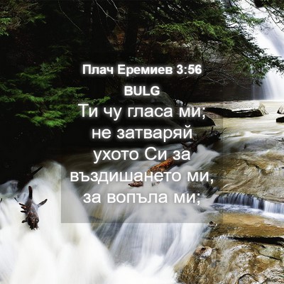 Picture 04 - Плач Еремиев 3:56 BULG - Ти чу гласа ми; не затваряй - Bible Verse Picture