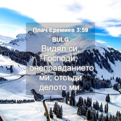 Picture 04 - Плач Еремиев 3:59 BULG - Видял си, Господи, - Bible Verse Picture
