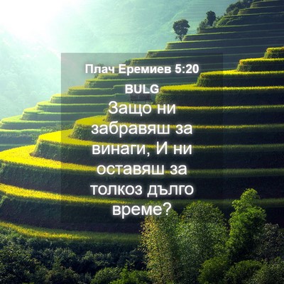 Picture 04 - Плач Еремиев 5:20 BULG - Защо ни забравяш за винаги, - Bible Verse Picture