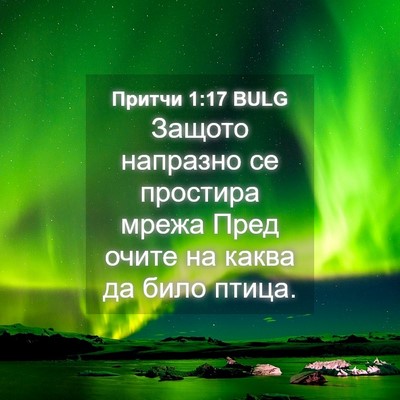 Picture 04 - Притчи 1:17 BULG - Защото напразно се - Bible Verse Picture