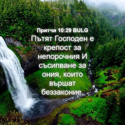 Picture 04 - Притчи 10:29 BULG - Пътят Господен е крепост - Bible Verse Picture