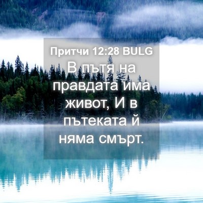 Picture 04 - Притчи 12:28 BULG - В пътя на правдата има - Bible Verse Picture
