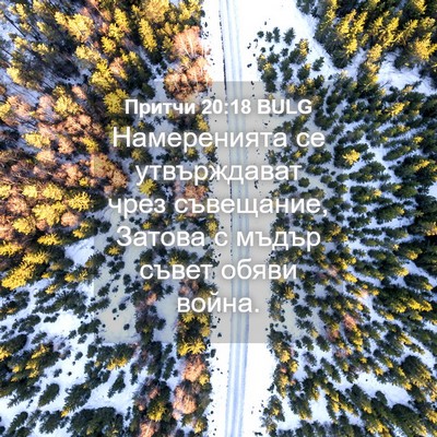 Picture 04 - Притчи 20:18 BULG - Намеренията се - Bible Verse Picture