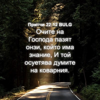 Picture 04 - Притчи 22:12 BULG - Очите на Господа пазят - Bible Verse Picture