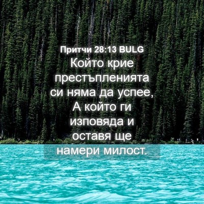Picture 04 - Притчи 28:13 BULG - Който крие престъпленията - Bible Verse Picture