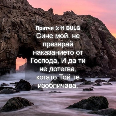 Picture 04 - Притчи 3:11 BULG - Сине мой, не презирай - Bible Verse Picture