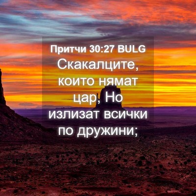 Picture 04 - Притчи 30:27 BULG - Скакалците, които нямат - Bible Verse Picture
