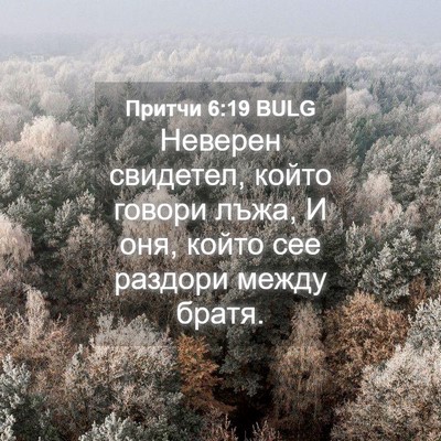 Picture 04 - Притчи 6:19 BULG - Неверен свидетел, който - Bible Verse Picture