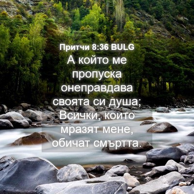 Picture 04 - Притчи 8:36 BULG - А който ме пропуска - Bible Verse Picture
