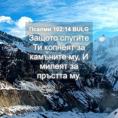 Picture 04 - Псалми 102:14 BULG - Защото слугите Ти копнеят - Bible Verse Picture