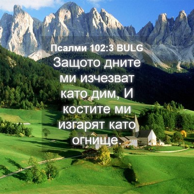 Picture 04 - Псалми 102:3 BULG - Защото дните ми изчезват - Bible Verse Picture