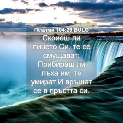 Picture 04 - Псалми 104:29 BULG - Скриеш ли лицето Си, те се - Bible Verse Picture