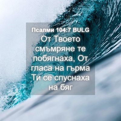 Picture 04 - Псалми 104:7 BULG - От Твоето смъмряне те - Bible Verse Picture