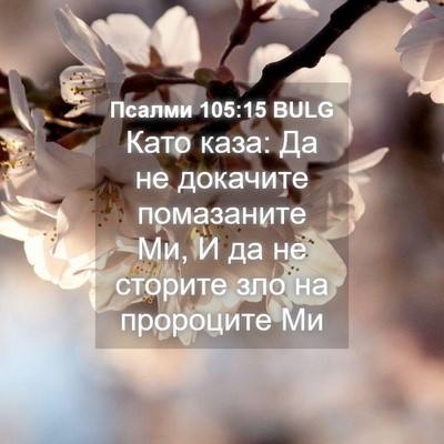 Picture 04 - Псалми 105:15 BULG - Като каза: Да не докачите - Bible Verse Picture