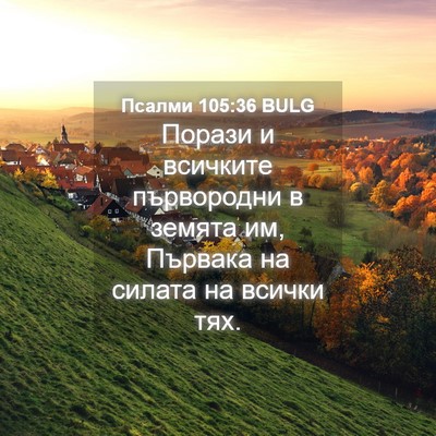 Picture 04 - Псалми 105:36 BULG - Порази и всичките - Bible Verse Picture