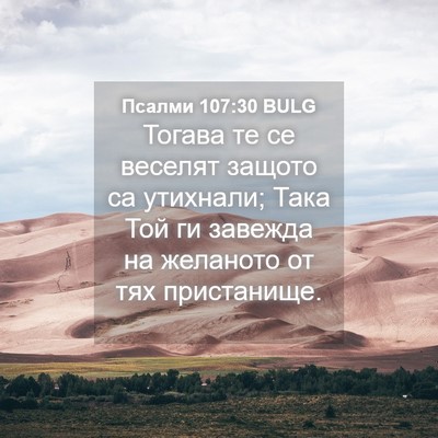 Picture 04 - Псалми 107:30 BULG - Тогава те се веселят - Bible Verse Picture