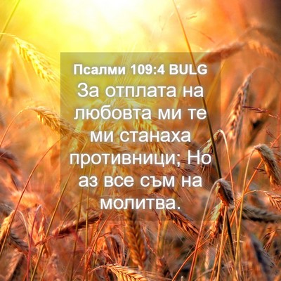 Picture 04 - Псалми 109:4 BULG - За отплата на любовта ми те - Bible Verse Picture