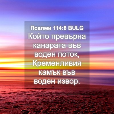 Picture 04 - Псалми 114:8 BULG - Който превърна канарата - Bible Verse Picture