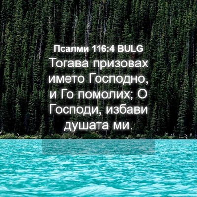 Picture 04 - Псалми 116:4 BULG - Тогава призовах името - Bible Verse Picture