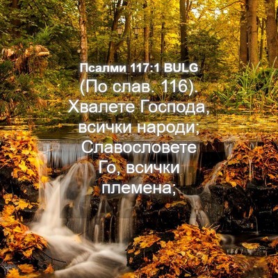 Picture 04 - Псалми 117:1 BULG - (По слав. 116). Хвалете - Bible Verse Picture