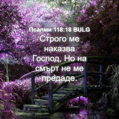 Picture 04 - Псалми 118:18 BULG - Строго ме наказва Господ, - Bible Verse Picture