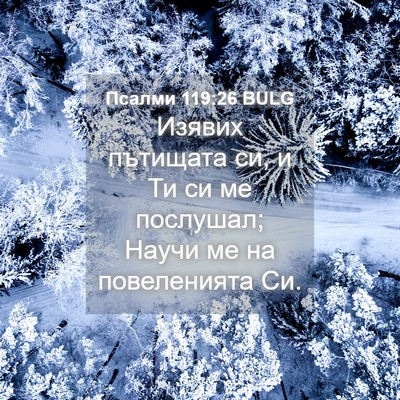 Picture 04 - Псалми 119:26 BULG - Изявих пътищата си, и Ти си - Bible Verse Picture