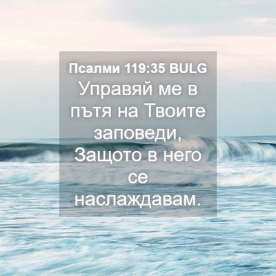 Picture 04 - Псалми 119:35 BULG - Управяй ме в пътя на Твоите - Bible Verse Picture