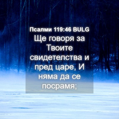 Picture 04 - Псалми 119:46 BULG - Ще говоря за Твоите - Bible Verse Picture