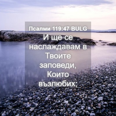 Picture 04 - Псалми 119:47 BULG - И ще се наслаждавам в - Bible Verse Picture