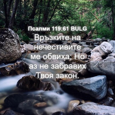 Picture 04 - Псалми 119:61 BULG - Връзките на нечестивите ме - Bible Verse Picture