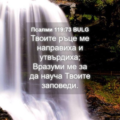 Picture 04 - Псалми 119:73 BULG - Твоите ръце ме направиха и - Bible Verse Picture