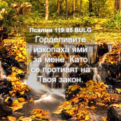Picture 04 - Псалми 119:85 BULG - Горделивите изкопаха ями - Bible Verse Picture
