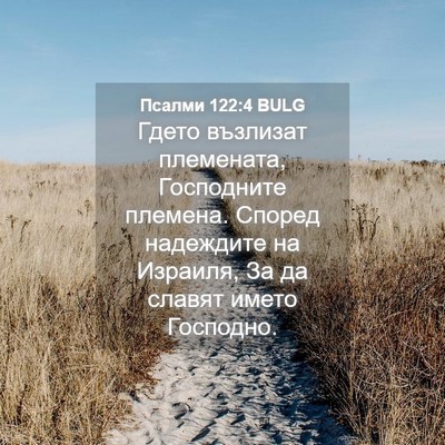 Picture 04 - Псалми 122:4 BULG - Гдето възлизат племената, - Bible Verse Picture