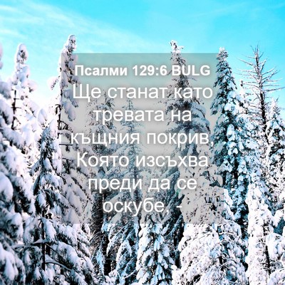 Picture 04 - Псалми 129:6 BULG - Ще станат като тревата на - Bible Verse Picture