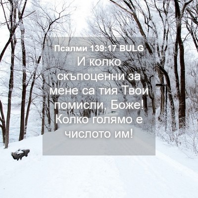 Picture 04 - Псалми 139:17 BULG - И колко скъпоценни за мене - Bible Verse Picture