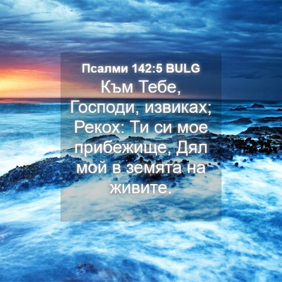 Picture 04 - Псалми 142:5 BULG - Към Тебе, Господи, извиках; - Bible Verse Picture
