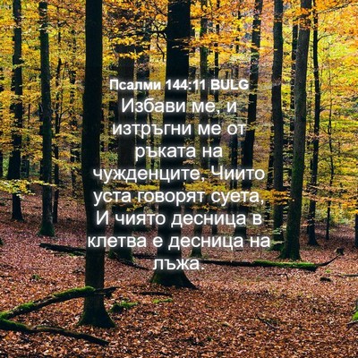 Picture 04 - Псалми 144:11 BULG - Избави ме, и изтръгни ме от - Bible Verse Picture
