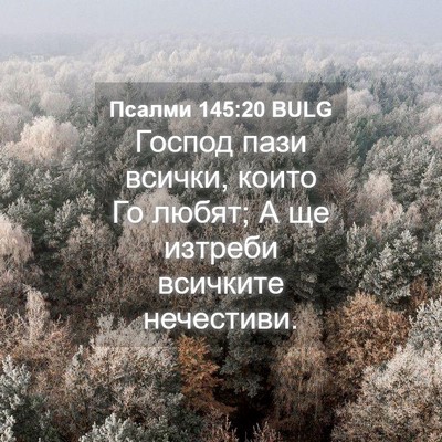 Picture 04 - Псалми 145:20 BULG - Господ пази всички, които - Bible Verse Picture