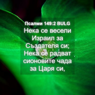 Picture 04 - Псалми 149:2 BULG - Нека се весели Израил за - Bible Verse Picture