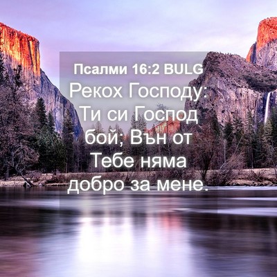 Picture 04 - Псалми 16:2 BULG - Рекох Господу: Ти си Господ - Bible Verse Picture