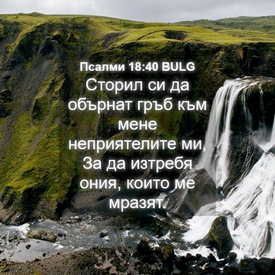 Picture 04 - Псалми 18:40 BULG - Сторил си да обърнат гръб - Bible Verse Picture