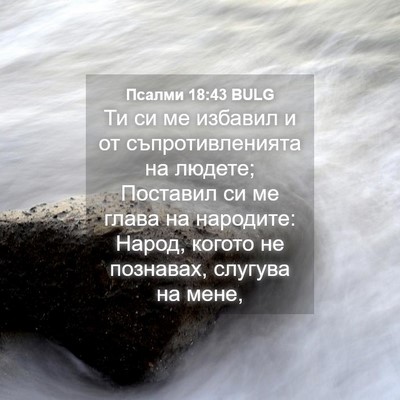 Picture 04 - Псалми 18:43 BULG - Ти си ме избавил и от - Bible Verse Picture
