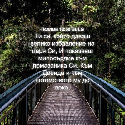 Picture 04 - Псалми 18:50 BULG - Ти си, който даваш велико - Bible Verse Picture