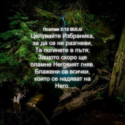 Picture 04 - Псалми 2:12 BULG - Целувайте Избраника, за да - Bible Verse Picture