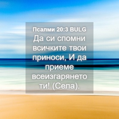 Picture 04 - Псалми 20:3 BULG - Да си спомни всичките твои - Bible Verse Picture