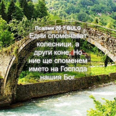 Picture 04 - Псалми 20:7 BULG - Едни споменават колесници, - Bible Verse Picture