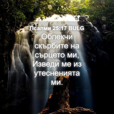 Picture 04 - Псалми 25:17 BULG - Облекчи скърбите на - Bible Verse Picture