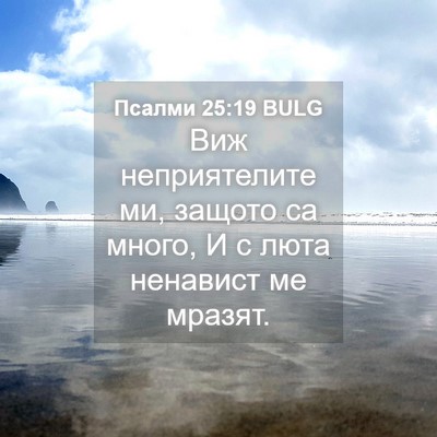 Picture 04 - Псалми 25:19 BULG - Виж неприятелите ми, - Bible Verse Picture
